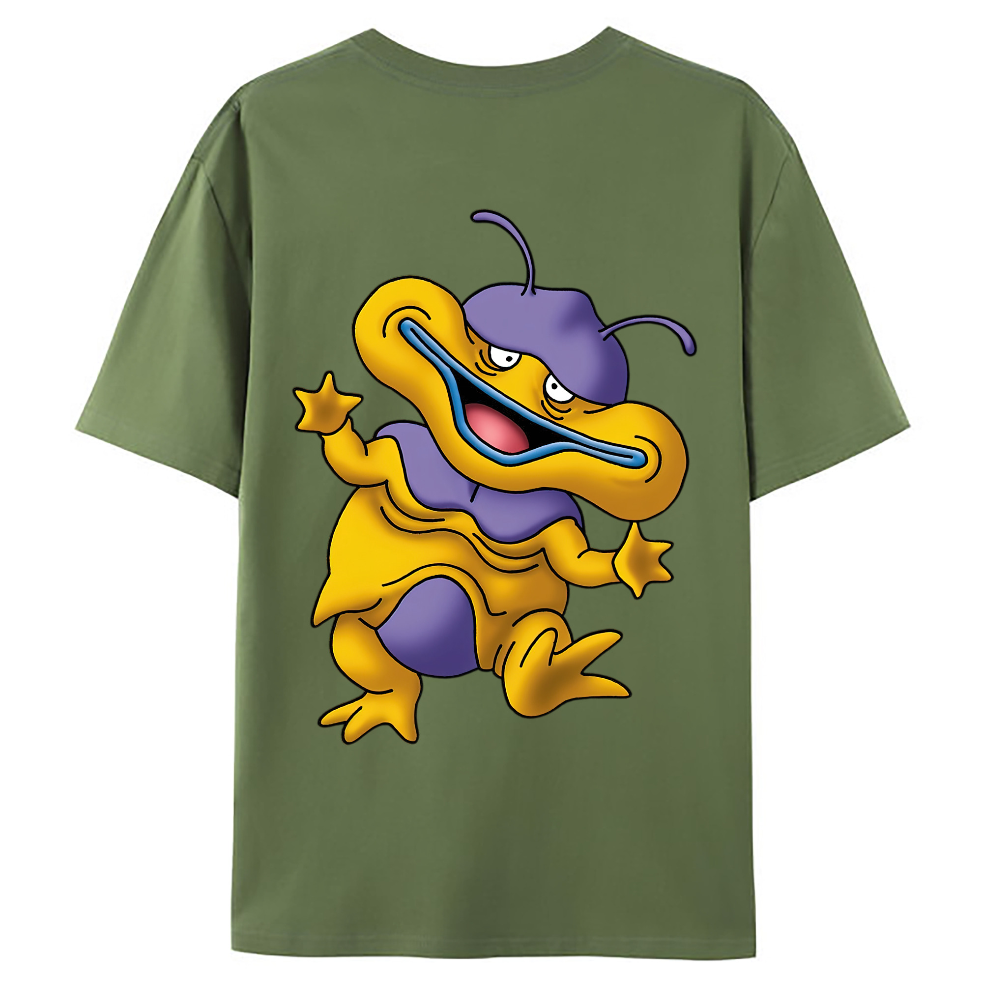 （画像用） ドラゴンクエスト Doragon Kuesuto Dragon Quest 綿100％ メンズ半袖Tシャツ（バックプリント） 通気性